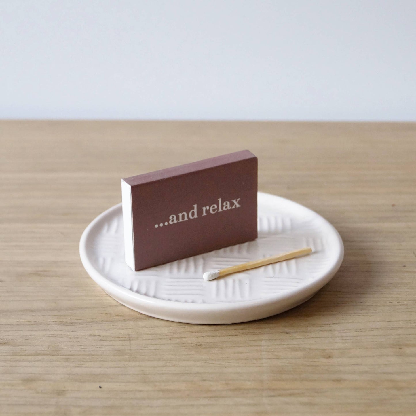 '...and relax' matchbox – statement matches