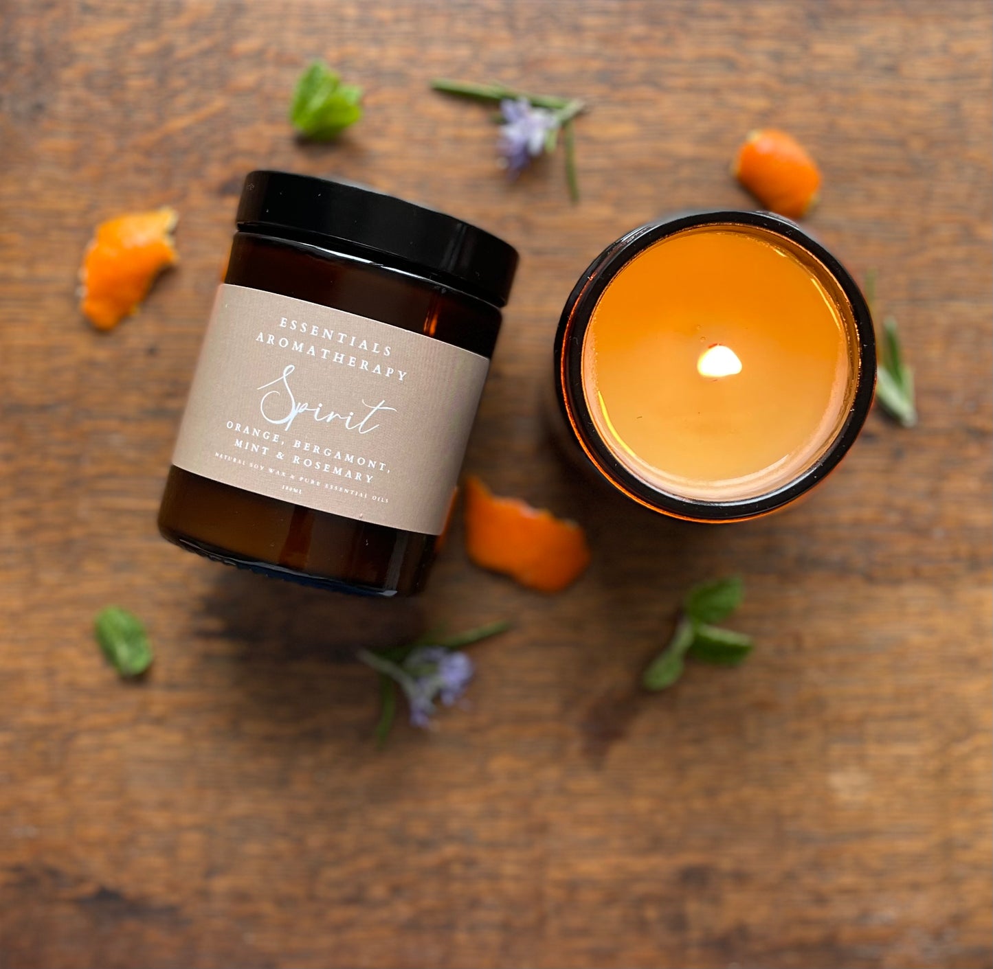 Natural Essential Oil Candle Orange & Bergamot Everyday Wellness Collection