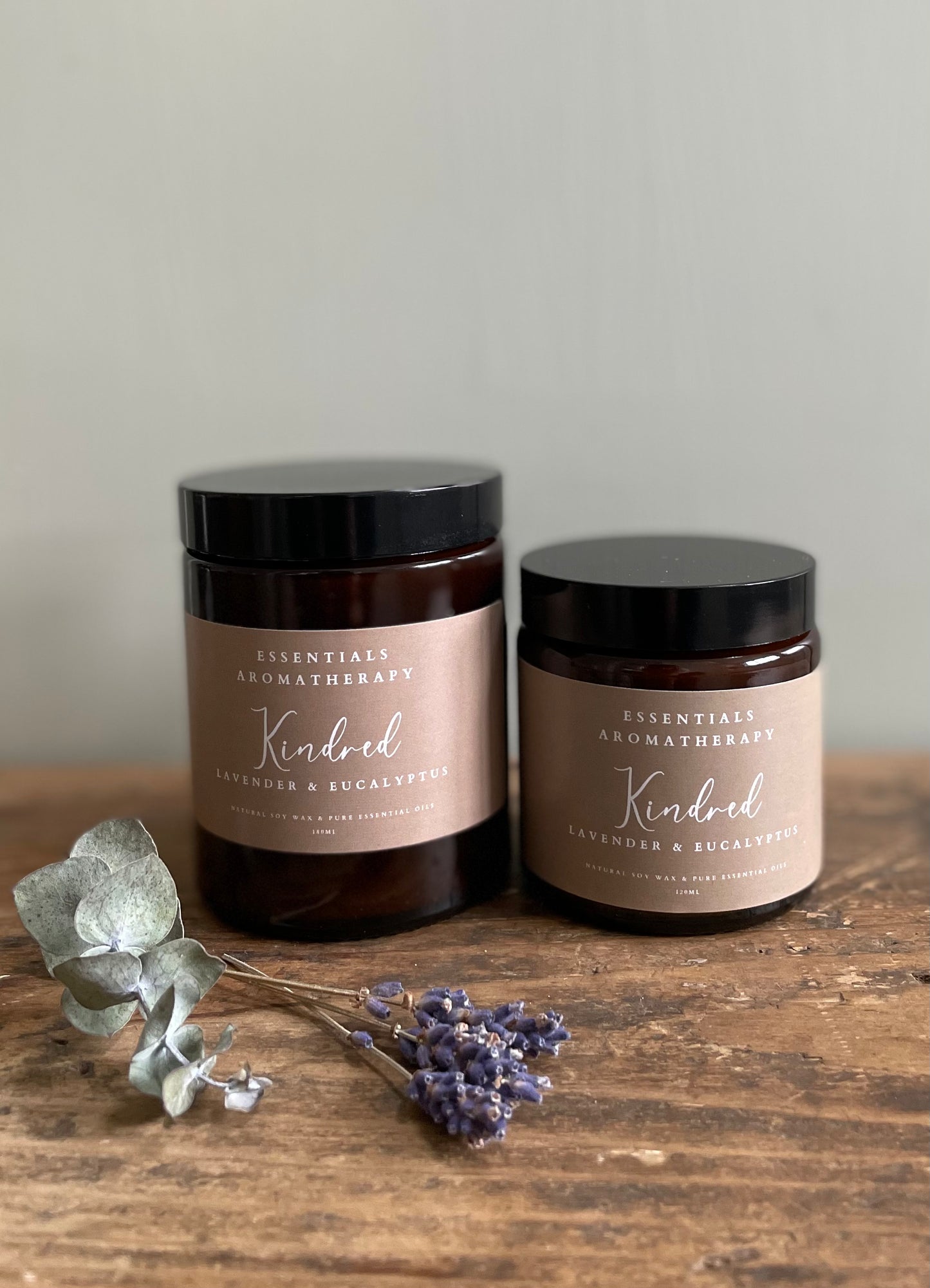 Natural Essential Oil Candle Lavender & Eucalyptus