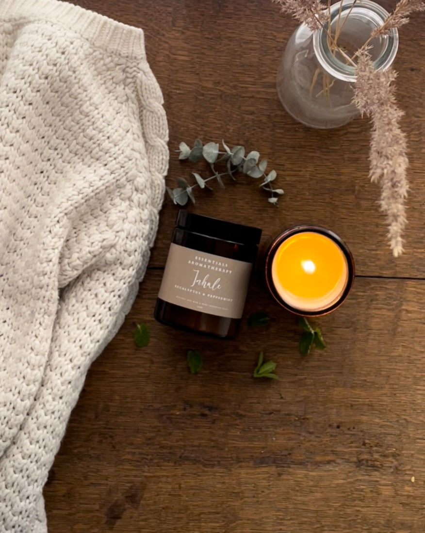 Natural Essential Oil Candle Eucalyptus & Peppermint
